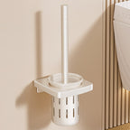 Wall-mounted bathroom toilet brush rack