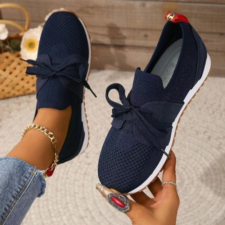 Women's Solid-Color Wedge Casual Shoes for Autumn