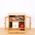 Bamboo two-tier box storage with drawers