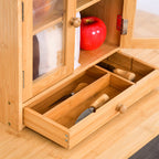 Bamboo two-tier box storage with drawers