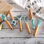 6-piece blue kitchen gadget organizer for home use