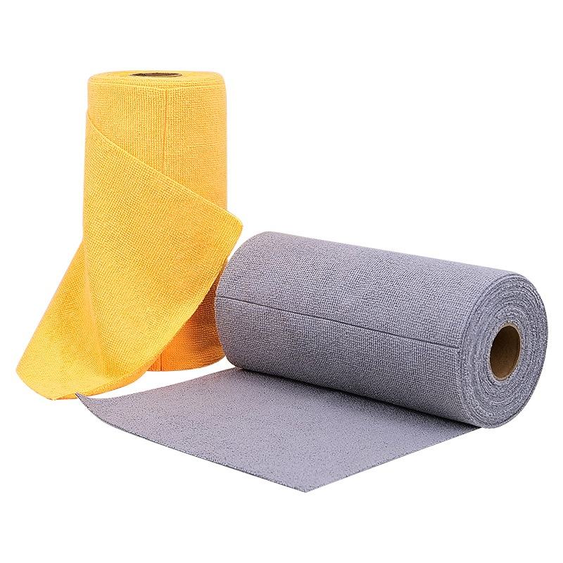 Disposable hand-tearable microfiber towels for wet and dry use in the kitchen