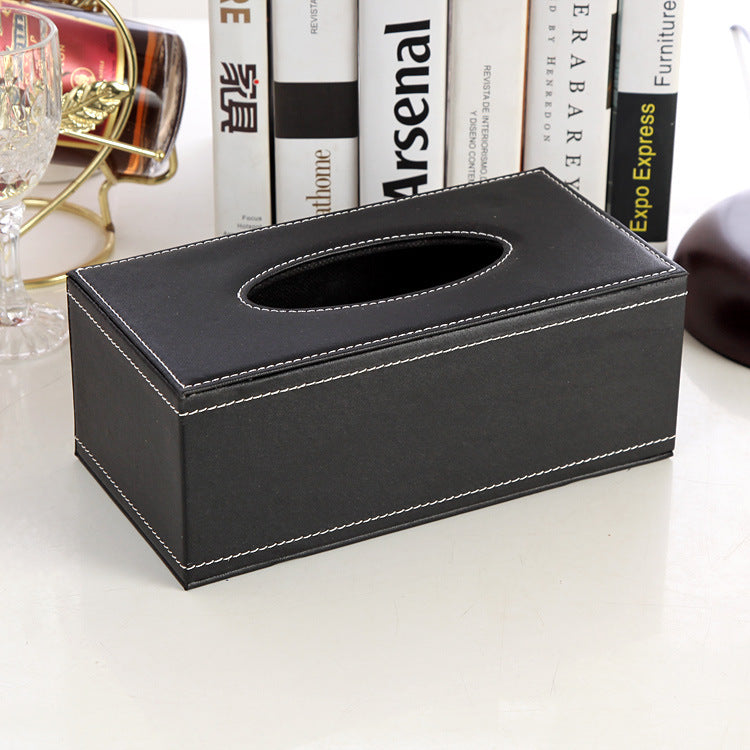 Leather napkin paper box