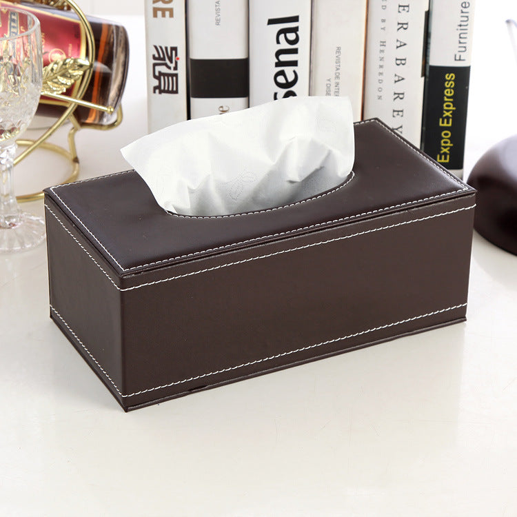 Leather napkin paper box