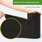 Disposable hand-tearable microfiber towels for wet and dry use in the kitchen